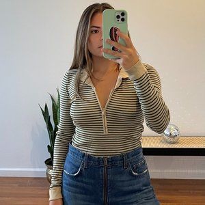 Ganni Striped Polo (stretchy)